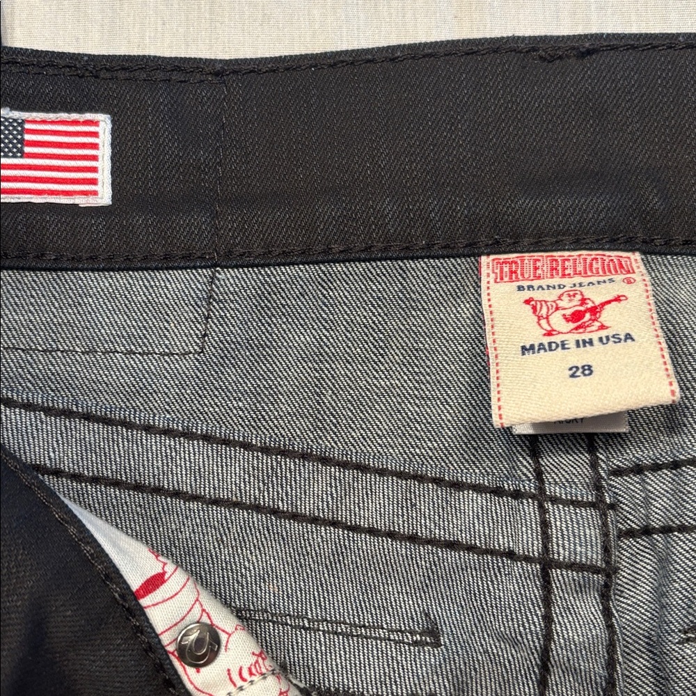 True Religion Men's Relaxed Jeans - Dark Gray - Picture 6 of 13